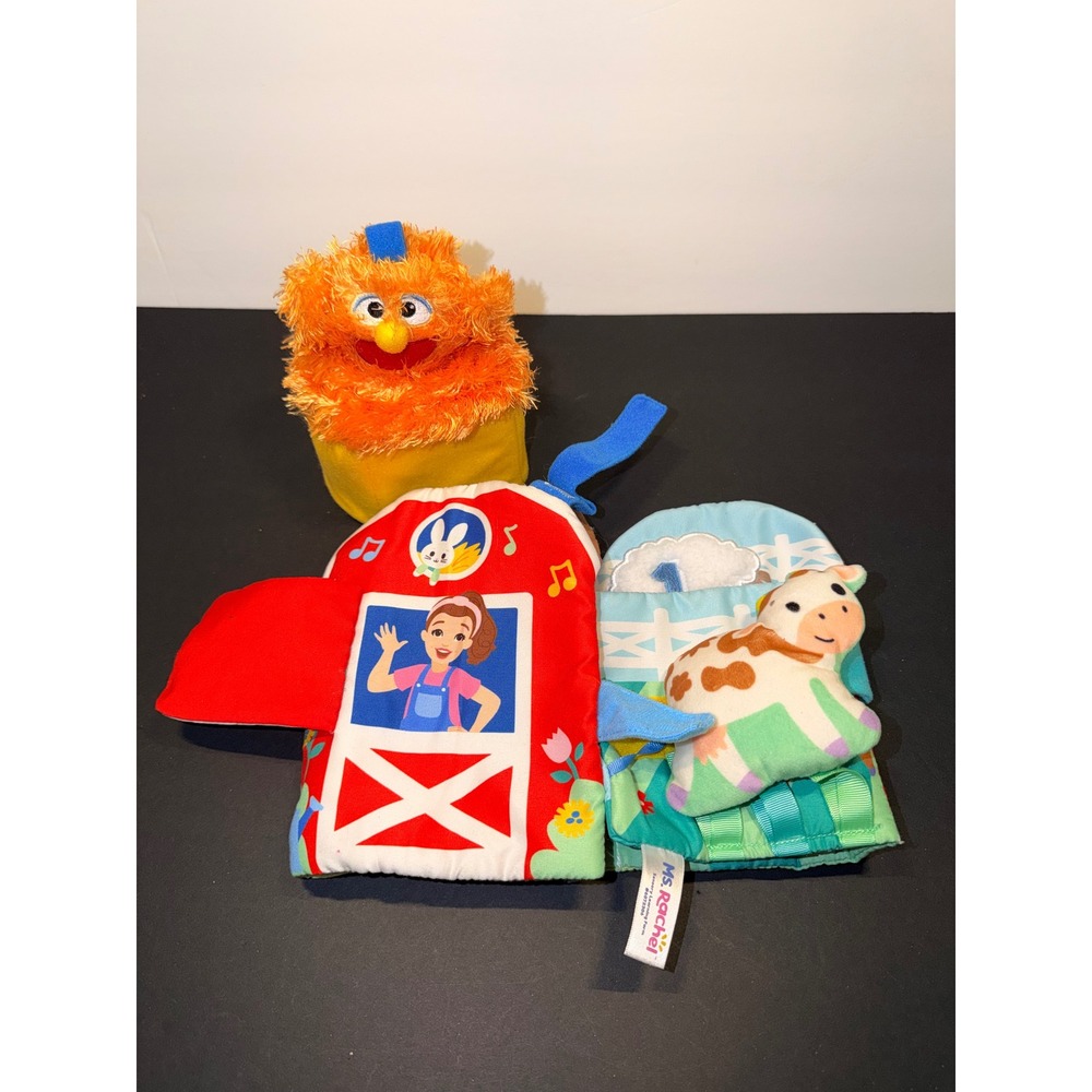 Ms.‎ Rachel Sensory Learning Farm Soft Book Take Along Plush Toy Baby Toddler